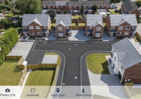 Aerial view ouf housing development Project managed by HB Architectural